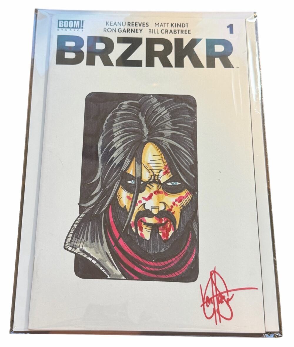 BRZRKR Blank Cover Signed Remarked by Ken Haeser with COA Boom Comics